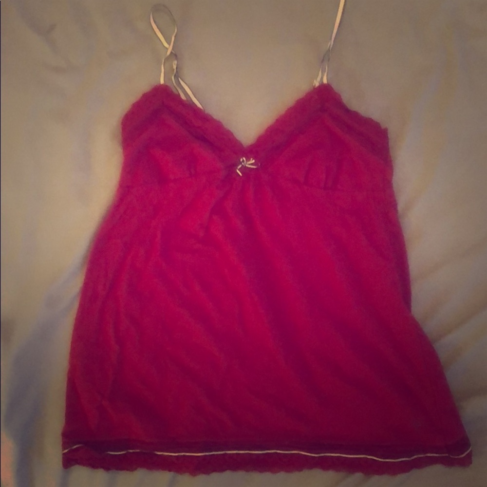 Magenta Babydoll with Lace Detailing